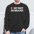 I Love My Hot Husband シャツ ファニー レッド ハート Love Hot Husband スウェットシャツ 高齢者への贈り物