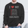 I Love Myoulmate ソウルメイトが大好き ソウルメイトへの愛を込めて スウェットシャツ 高齢者への贈り物