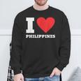 I Love Philippines I Heart Philippines 家族旅行 スウェットシャツ 高齢者への贈り物