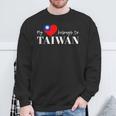 I Love Taiwan 国旗 台湾 台湾 プライド Roc 台北 ハート スウェットシャツ 高齢者への贈り物