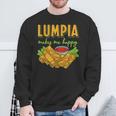 Lumpia Makes Me Happyルンピアは私を幸せにする フィリピンの春巻き 料理 食べ物 スウェットシャツ 高齢者への贈り物