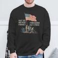 May We Never Forget Freedom Isnt Free アメリカ国旗 ベテラン スウェットシャツ 高齢者への贈り物