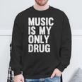Music Is My Only Drug グラフィックプリント スウェットシャツ 高齢者への贈り物