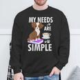 My Needs Are Simple Dog Coffee Books Humor Sweatshirt Gifts for Old Men My Needs Are Simple Dog Coffee Books Humor Sweatshirt Gifts for Old Men