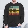 Nils The Man The Myth The Legend面白い名言 スウェットシャツ 高齢者への贈り物