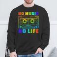 No Music No Life、ヴィンテージカセット音楽愛好家。 スウェットシャツ 高齢者への贈り物