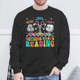 Nothing Beats Reading Cute Rock Paper Scissors Book Lover Sweatshirt Gifts for Old Men