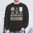 Nothing Beats Reading Rock Paper Scissors Books Lover Sweatshirt Gifts for Old Men