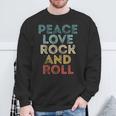 Peace Love Rock And Roll ピース・ラブ・ロックンロールtシャツ ロックンロール・ミュージック スウェットシャツ 高齢者への贈り物