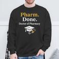 Pharm Done ドクターオブファーマシー 卒業式 スウェットシャツ 高齢者への贈り物
