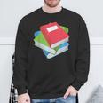 Pile Of Books Stack Of Books Costume Sweatshirt Gifts for Old Men