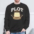 Plot It Builds Character Book Reading Sweatshirt Gifts for Old Men