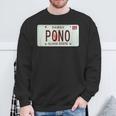 Pono ヴィンテージ ハワイ ナンバープレート スウェットシャツ 高齢者への贈り物