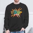 POW Colorful Comic Book Pop Art Fun Superhero Sweatshirt Gifts for Old Men
