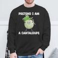 Pretend I Am A Cantaloupe メロン コスチューム マスクメロン スウェットシャツ 高齢者への贈り物