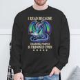 I Read Because Roasting People Is Frowned Upon Dragons Books Sweatshirt Gifts for Old Men