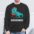 Readasaurus Reading Dinosaur Bookworm Book Reader Meme Sweatshirt Gifts for Old Men