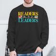 Readers Are Leaders Books Librarian Library Book Lover Sweatshirt Gifts for Old Men