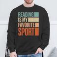 Reading Is My Favorite Sport Reader Book Worm Sweatshirt Gifts for Old Men