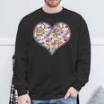 Reading Library Books Lover Heart Librarian Awesome Cute Sweatshirt Gifts for Old Men
