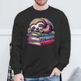 Reading Muffler Sloth On Stack Of Books Sweatshirt Gifts for Old Men