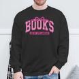 Retro Pink Coquette Bow Valentine Book Lover Varsity Sweatshirt Gifts for Old Men