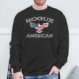 Rogue America ユーズド加工 アメリカ国旗 イーグル スウェットシャツ 高齢者への贈り物