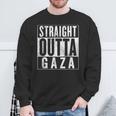 Straight Outta Gaza 反戦 Nakba 抗議 パレスチナ人ヒューマス スウェットシャツ 高齢者への贈り物