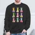 Teacher Easter Reading Bunnies Book Lover Bunny Sweatshirt Gifts for Old Men