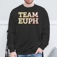 Team Euph Team Euphonium 吹奏楽部「チームユーフ」 おかしなユーフォニアム スウェットシャツ 高齢者への贈り物