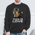 This Is Love And Tan チワワ犬 長袖tシャツ スウェットシャツ 高齢者への贈り物