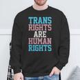 Trans Rights Are Human Rights Lgbtq トランスジェンダー フラッグ プライド スウェットシャツ 高齢者への贈り物