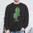 きゅうり 顔 イラスト かわいい おもしろ 面白い 簡単 シンプル ゆるい 野菜 スウェットシャツ 高齢者への贈り物