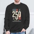 アメリカ250周年記念 愛国心が強い7月4日 250年 長袖tシャツ スウェットシャツ 高齢者への贈り物