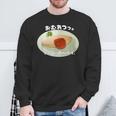 オムレツ。昭和 レトロ 朝食 昼飯 モーニング ランチ オムライス たまご 卵 料理 トマト ケチャップ スウェットシャツ 高齢者への贈り物