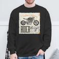 カフェレーサー カスタム バイク おしゃれ オートバイ ライダー イラスト スウェットシャツ 高齢者への贈り物