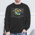 キューブマジック 数学方程式 レトロ オタクルービック 長袖tシャツ スウェットシャツ 高齢者への贈り物