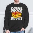 コーヒーケーキ好きのレトロなグラフィック。 スウェットシャツ 高齢者への贈り物