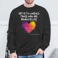 ゴッホ アート引用 ブロークンライフ アーティスト インスピレーション ハート バイブ 長袖tシャツ スウェットシャツ 高齢者への贈り物