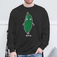 ゴーヤ ゴーヤー 顔 イラスト かわいい おもしろ 面白い 簡単 シンプル ゆるい 野菜 スウェットシャツ 高齢者への贈り物