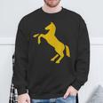 ゴールデンホースデザイン ファニーtシャツ かわいいスタリオン ゴールドギフト スウェットシャツ 高齢者への贈り物
