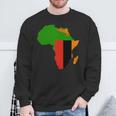 ザンビア国旗 アフリカ 大陸 シルエット ザンビアンへのギフト 長袖tシャツ スウェットシャツ 高齢者への贈り物