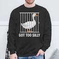 シリー・グースtシャツバカになりすぎた スウェットシャツ 高齢者への贈り物