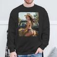 セクシーガールグラフィックtシャツ カウガールピンナップガール 2 スウェットシャツ 高齢者への贈り物