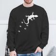 トカゲの跡 クライミング ヤモリ テラリウム 爬虫類 オーナー 長袖tシャツ スウェットシャツ 高齢者への贈り物