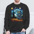 ビンテージロボットアート ゴッホ おもちゃ ロボットビルダー ロボティクス 長袖tシャツ スウェットシャツ 高齢者への贈り物