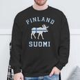 ヘラジカ フィンランド国旗 スウェットシャツ 高齢者への贈り物