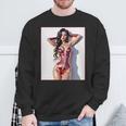 ホットガールオンtシャツ 男性用 セクシー巨乳sfピンナップガール 長袖tシャツ スウェットシャツ 高齢者への贈り物