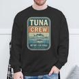 マグロクルーレトロフィッシングシーフードユーモアデザイン スウェットシャツ 高齢者への贈り物