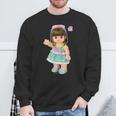 メルちゃんのおともだち りこちゃん Bigプリント スウェットシャツ 高齢者への贈り物